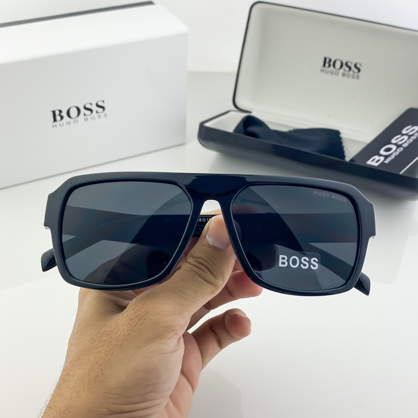 Hugo Boss Sunglasses Square Oversized Black Lens