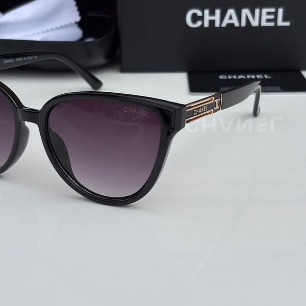 Chanel Sunglasses Cat Eye Black Frame Gradient Lens