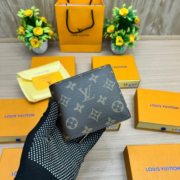 Louis Vuitton Inspired Monogram Bifold Wallet
