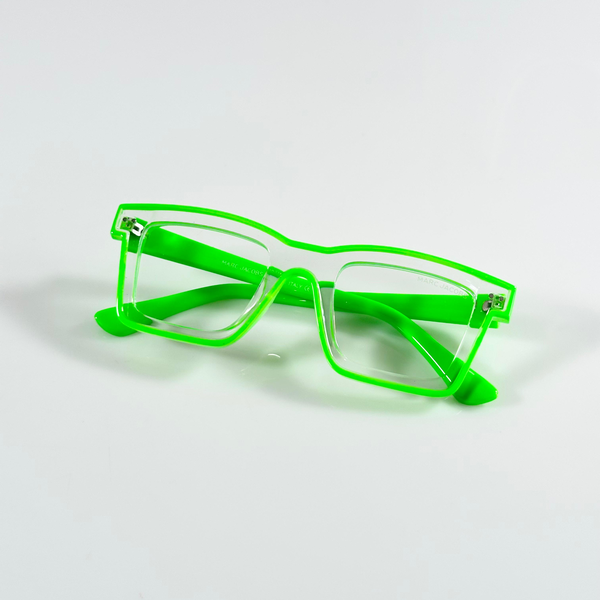 Marc Jacobs Eyeglasses Square Transparent Neon Green