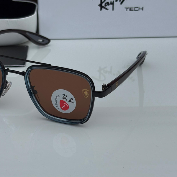 Ray-Ban Ferrari Sunglasses Rectangular Polarized Brown