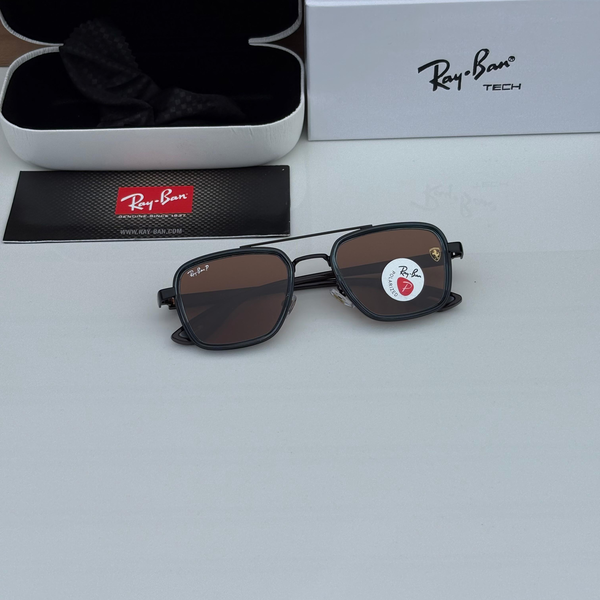 Ray-Ban Ferrari Sunglasses Rectangular Polarized Brown