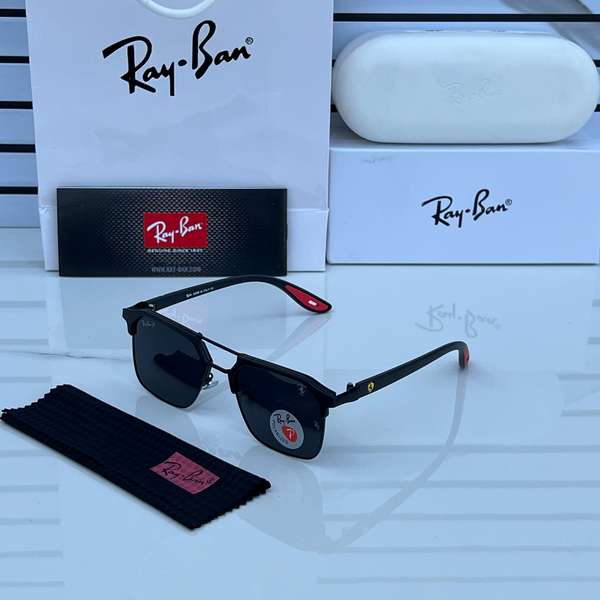 Ray-Ban Clubmaster Black Red Men's Sunglasses