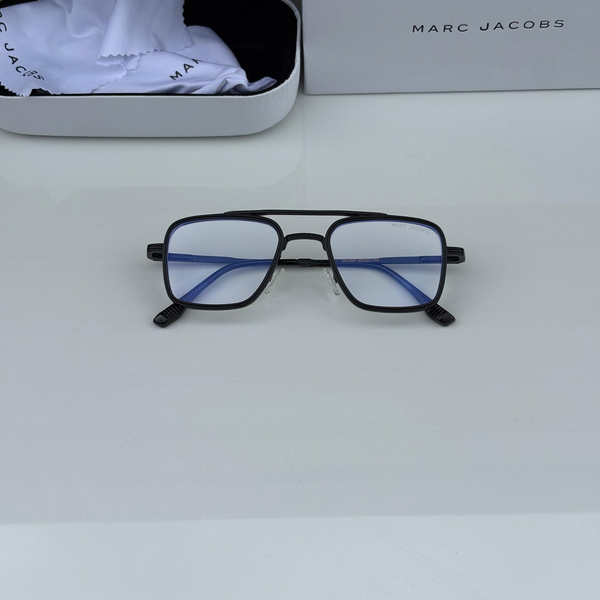 Marc Jacobs Eyeglasses Rectangular Black Frame Blue Light Lens