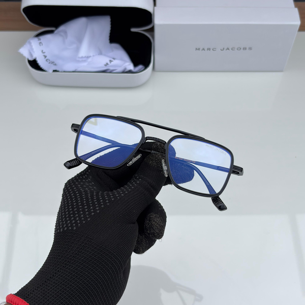 Marc Jacobs Eyeglasses Rectangular Black Frame Blue Light Lens
