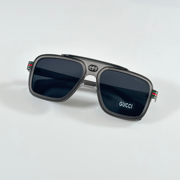 Gucci Sunglasses Square Frame Bold Black Logo