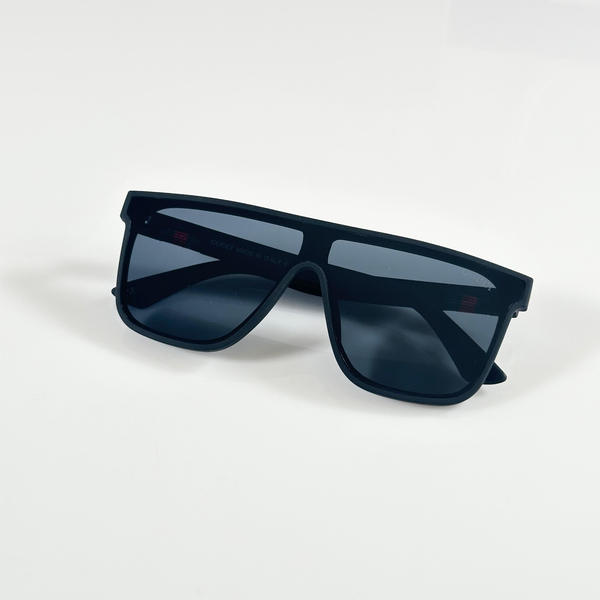 Gucci Sunglasses Square Frame Black Red Bee Logo