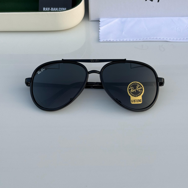 Ray-Ban Sunglasses Aviator Black Frame Black Lens