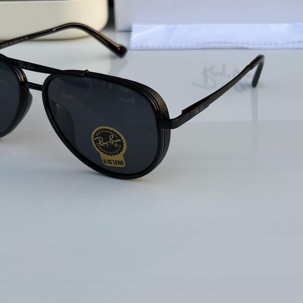 Ray-Ban Sunglasses Aviator Black Frame Black Lens