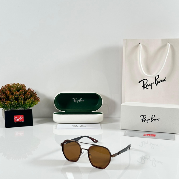 Ray-Ban Sunglasses Hexagonal Classic Brown Lens