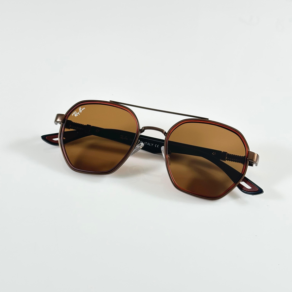 Ray-Ban Sunglasses Hexagonal Classic Brown Lens