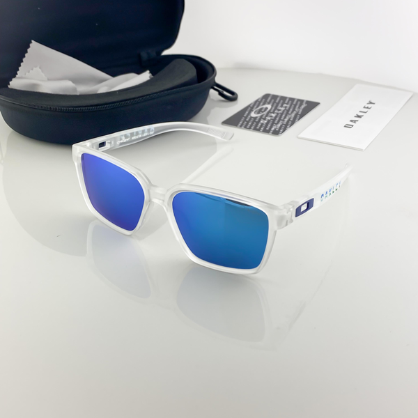 Oakley Sunglasses Square Frame Transparent Blue Mirror