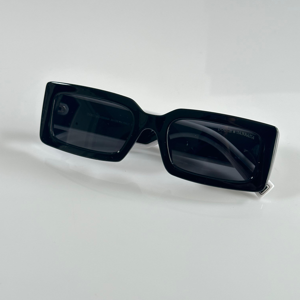 Dolce & Gabbana Eyeglasses Square Black Frame White Arms