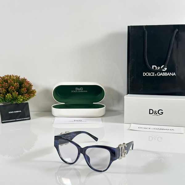 Dolce & Gabbana Eyeglasses Square Frame Navy Blue