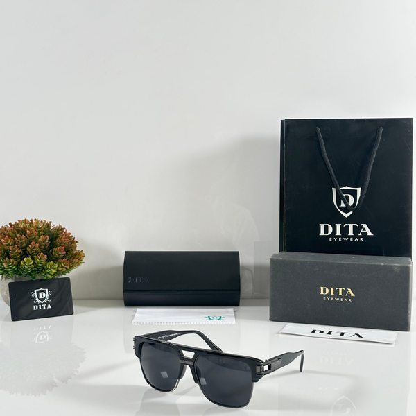 Dita Sunglasses Shield Style Cut-Out Bridge Black