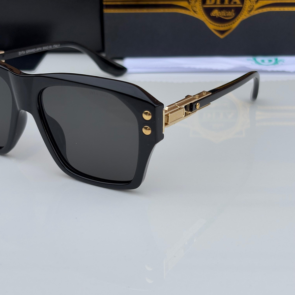 DITA Sunglasses Square Oversized Frame Black Arms