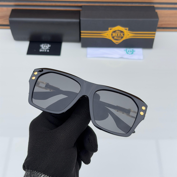 DITA Sunglasses Square Oversized Frame Black Arms
